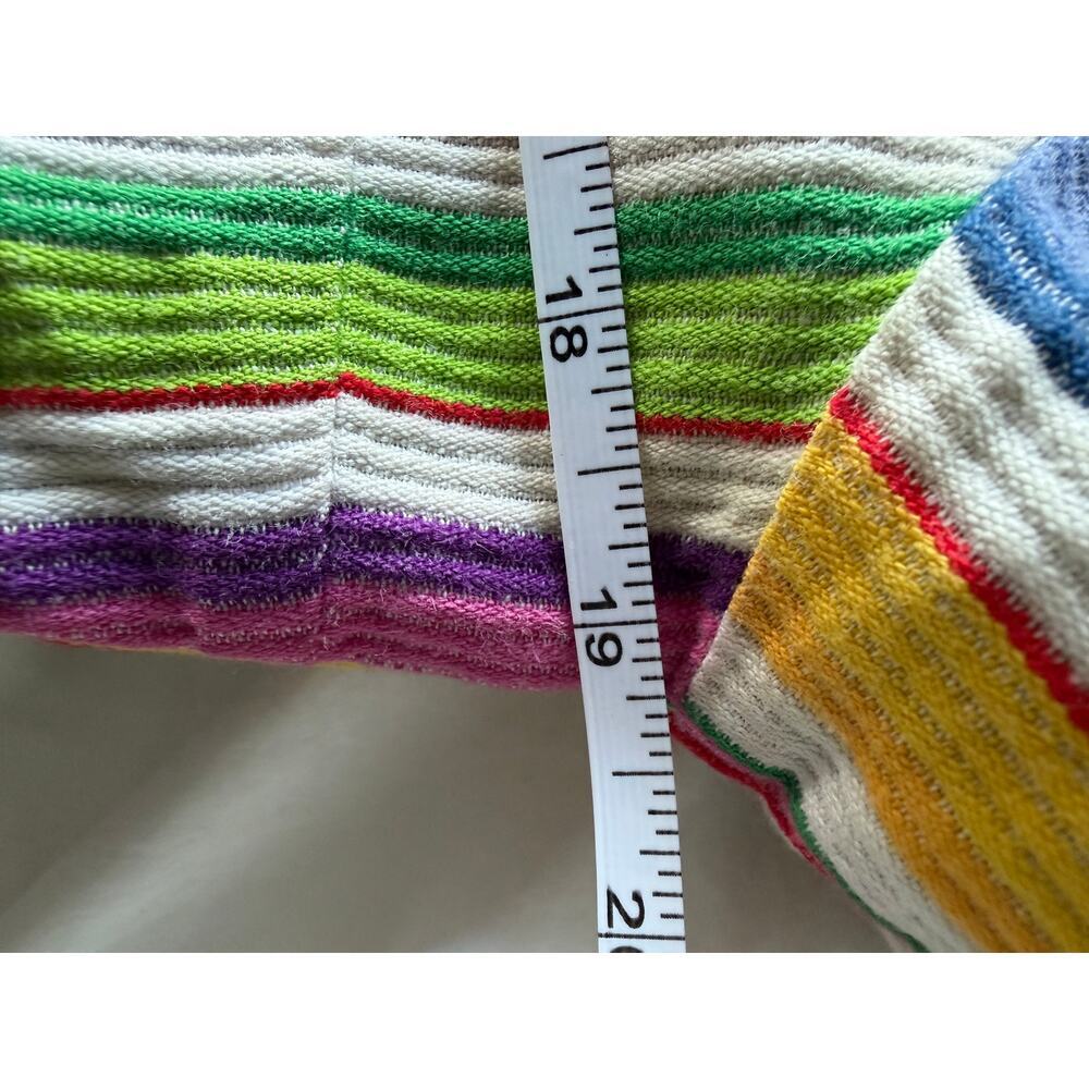 Vtg 70s Ellen Tracy Cropped Rainbow Stripe Dagger Collar Jacket Blazer Top ILGWU - Picture 4 of 8